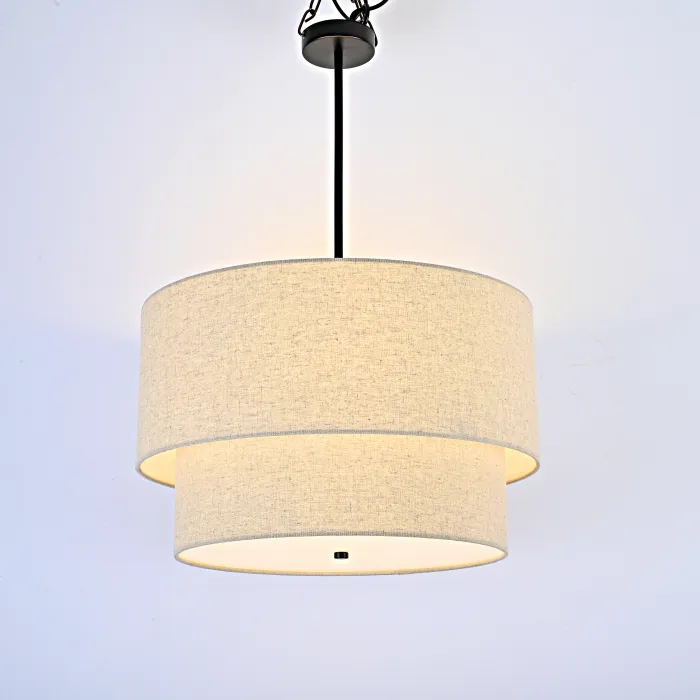 Люстра RH TWO-TIER ROUND Shade Linen от ImperiumLoft