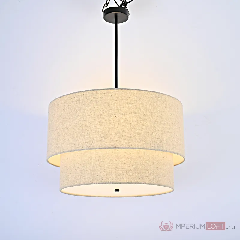 Люстра RH TWO-TIER ROUND Shade Linen от ImperiumLoft