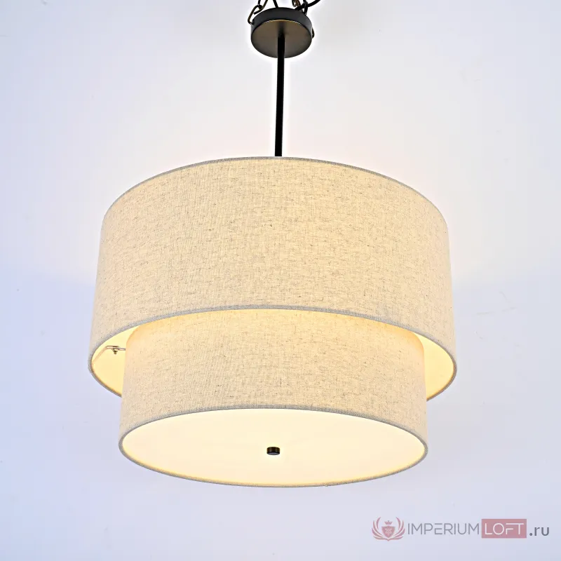 Люстра RH TWO-TIER ROUND Shade Linen от ImperiumLoft
