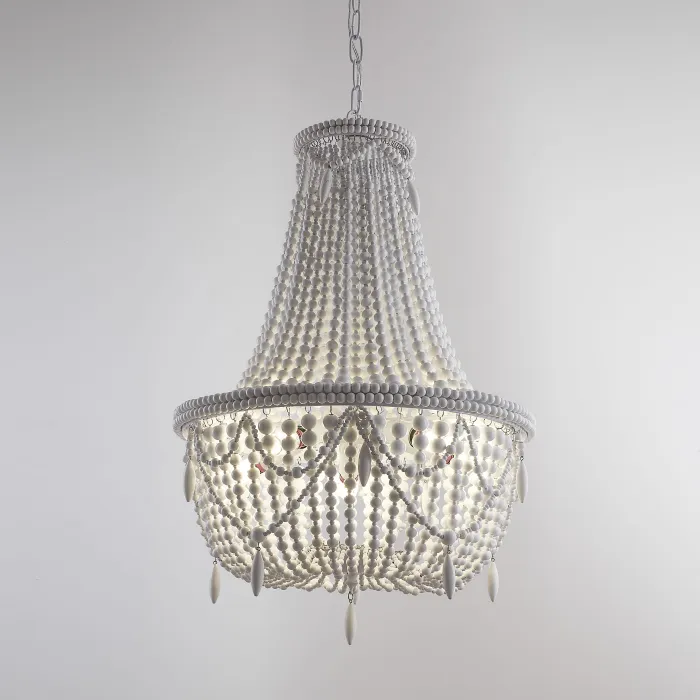 Люстра RH Anselme White Wood Large Chandelier от ImperiumLoft