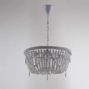 Подвесная люстра RH Anselme White Wood Weathered Chandelier