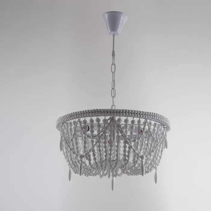 Люстра RH Anselme White Wood Weathered Chandelier от ImperiumLoft