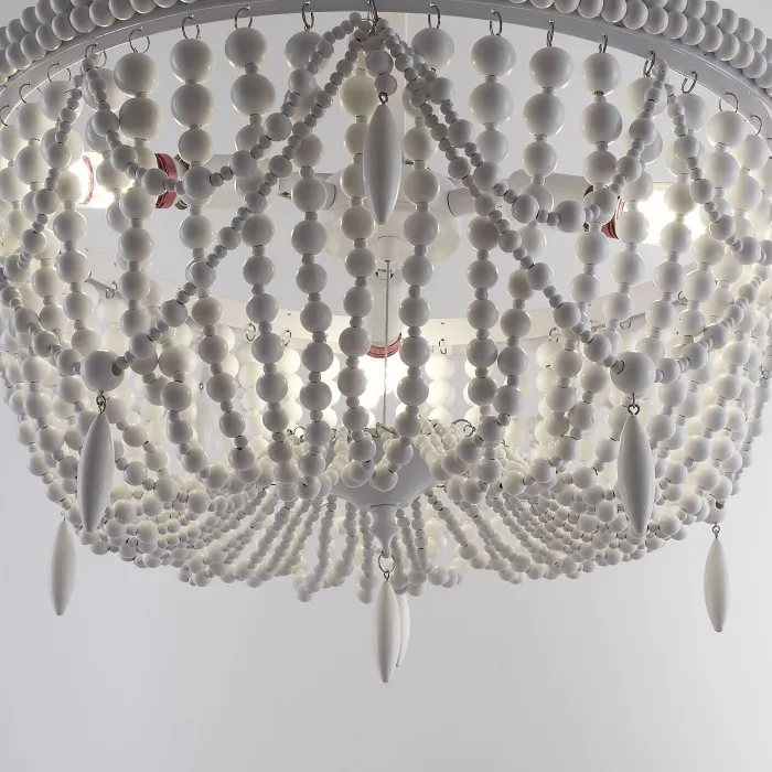 Люстра RH Anselme White Wood Weathered Chandelier от ImperiumLoft