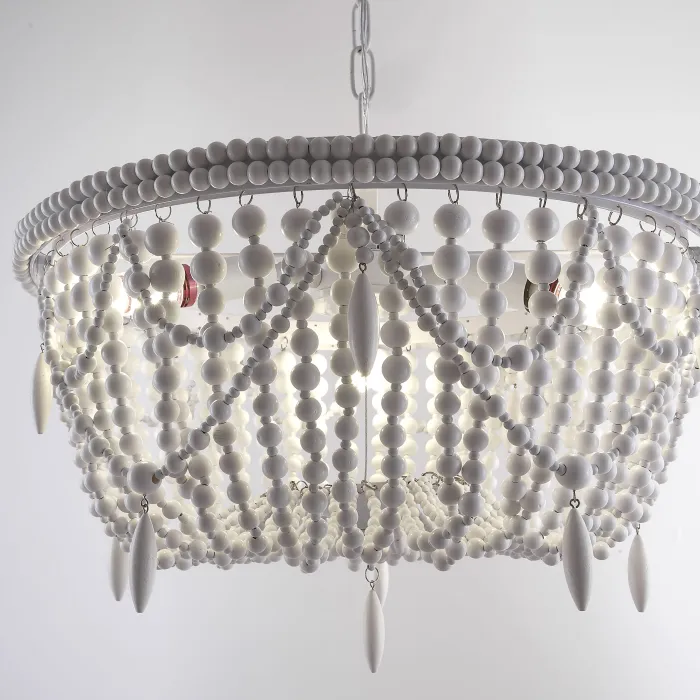 Люстра RH Anselme White Wood Weathered Chandelier от ImperiumLoft