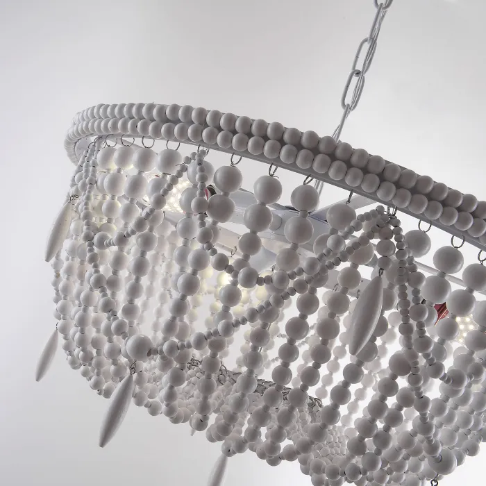 Люстра RH Anselme White Wood Weathered Chandelier от ImperiumLoft
