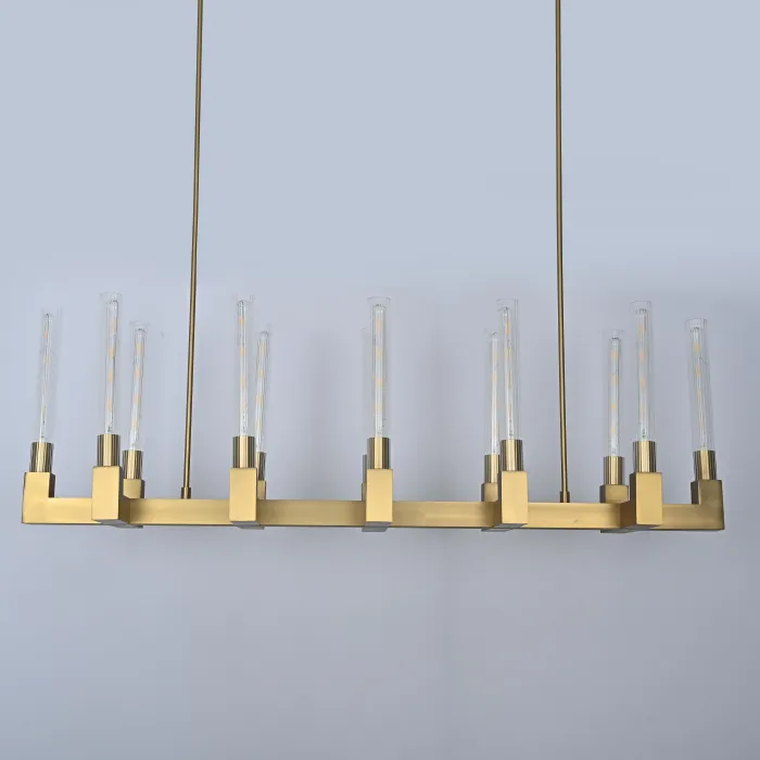 Люстра CANELLE Linear Chandelier 12 Modern Brass от ImperiumLoft