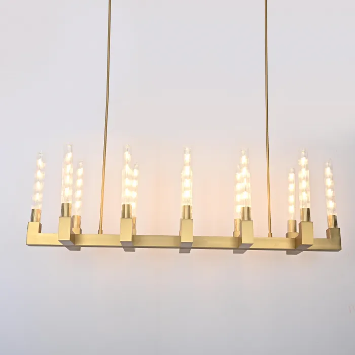 Люстра CANELLE Linear Chandelier 12 Modern Brass от ImperiumLoft