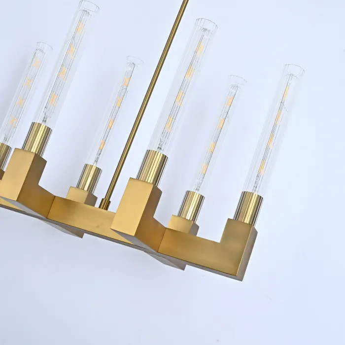 Люстра CANELLE Linear Chandelier 12 Modern Brass от ImperiumLoft