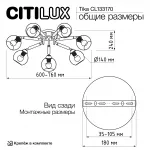 Люстра поворотная Citilux TIKA CL133170 от ImperiumLoft