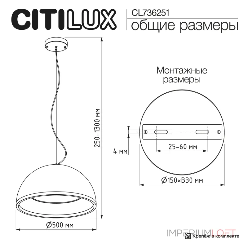 Подвесной светильник Citilux FLOOM CL736251 Подвесной светильник Citilux FLOOM CL736251