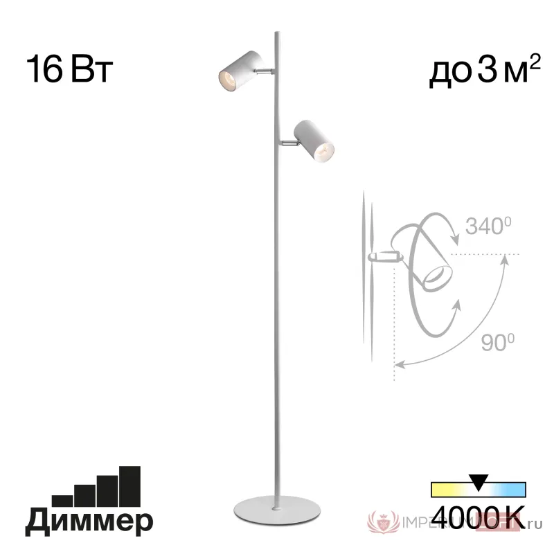 Торшер Citilux Twin CL809010N от ImperiumLoft