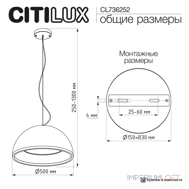 Подвесной светильник Citilux FLOOM CL736252 Подвесной светильник Citilux FLOOM CL736252