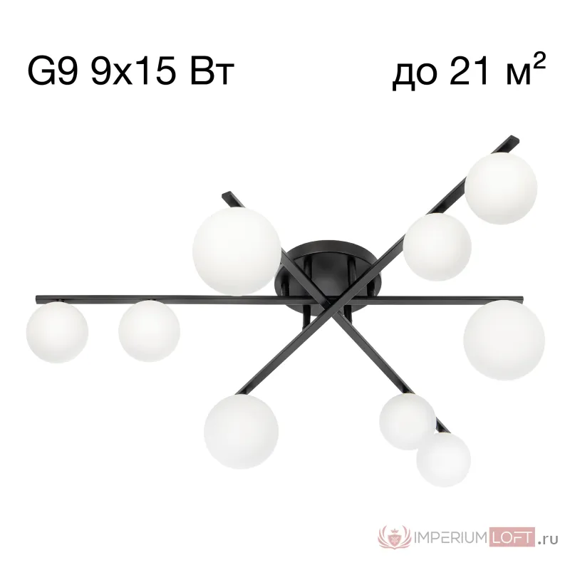 Люстра потолочная Чёрная Citilux GLOB CL209291 от ImperiumLoft
