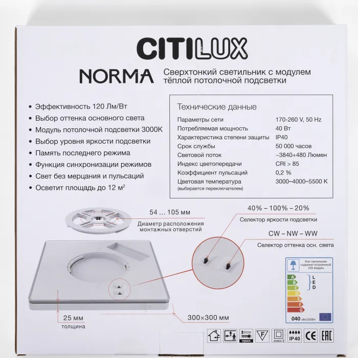 Светильник накладной Citilux NORMA CL748K301 от ImperiumLoft