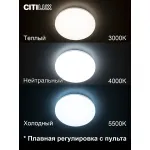 Потолочный светильник с пультом RGB Citilux Симпла CL714330G