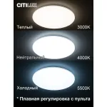 Потолочный светильник с пультом RGB Citilux Симпла CL714900G