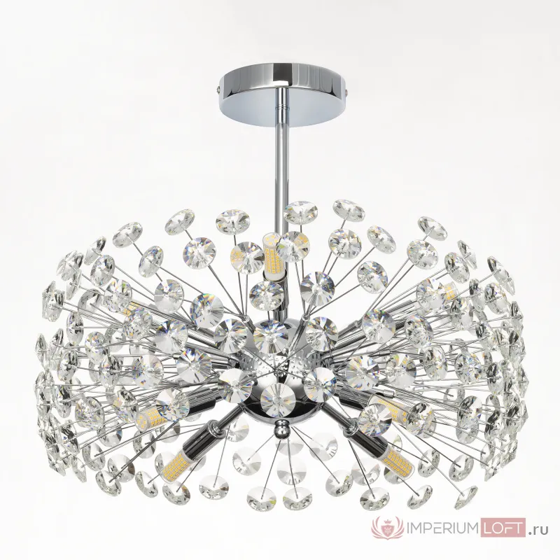 Хрустальная люстра на штанге Хром Citilux Eletto Betsy EL322CA08.1 от ImperiumLoft
