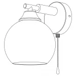 Бра с выключателем Чёрное Citilux TIKA CL133411