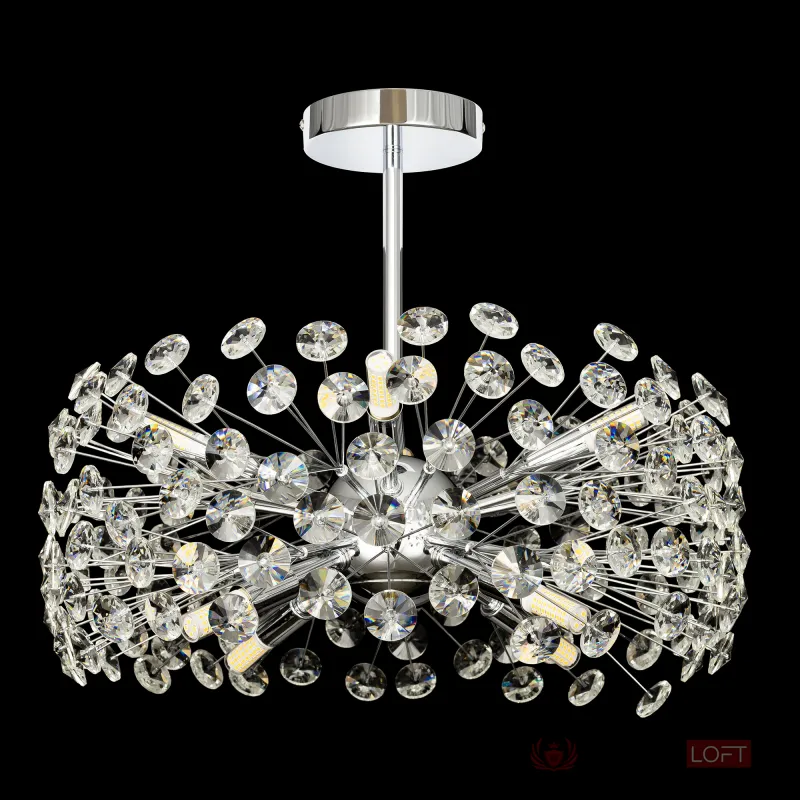 Хрустальная люстра на штанге Хром Citilux Eletto Betsy EL322CA08.1 от ImperiumLoft