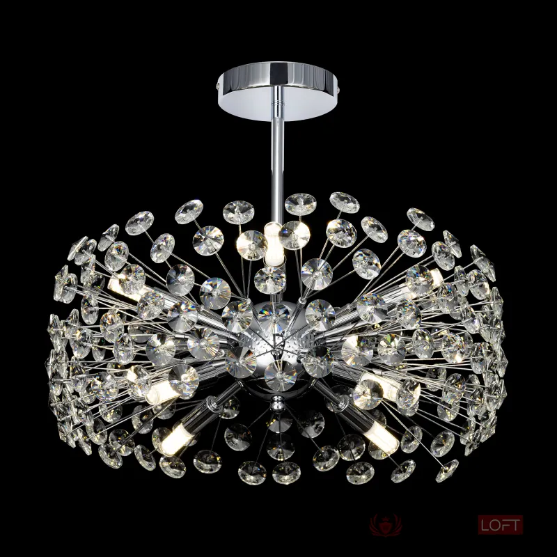 Хрустальная люстра на штанге Хром Citilux Eletto Betsy EL322CA08.1 от ImperiumLoft