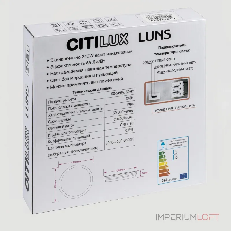 Светильник накладной Citilux LUNS CL711020V