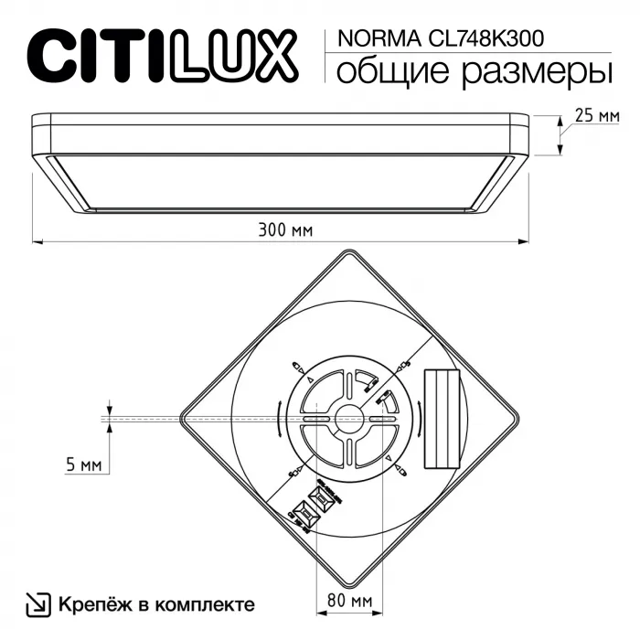 Светильник с подсветкой Citilux NORMA CL748K300 LED от ImperiumLoft