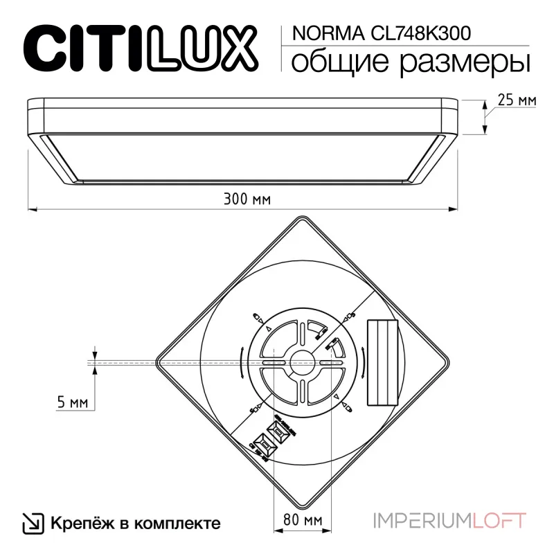 Светильник с подсветкой Citilux NORMA CL748K300 LED