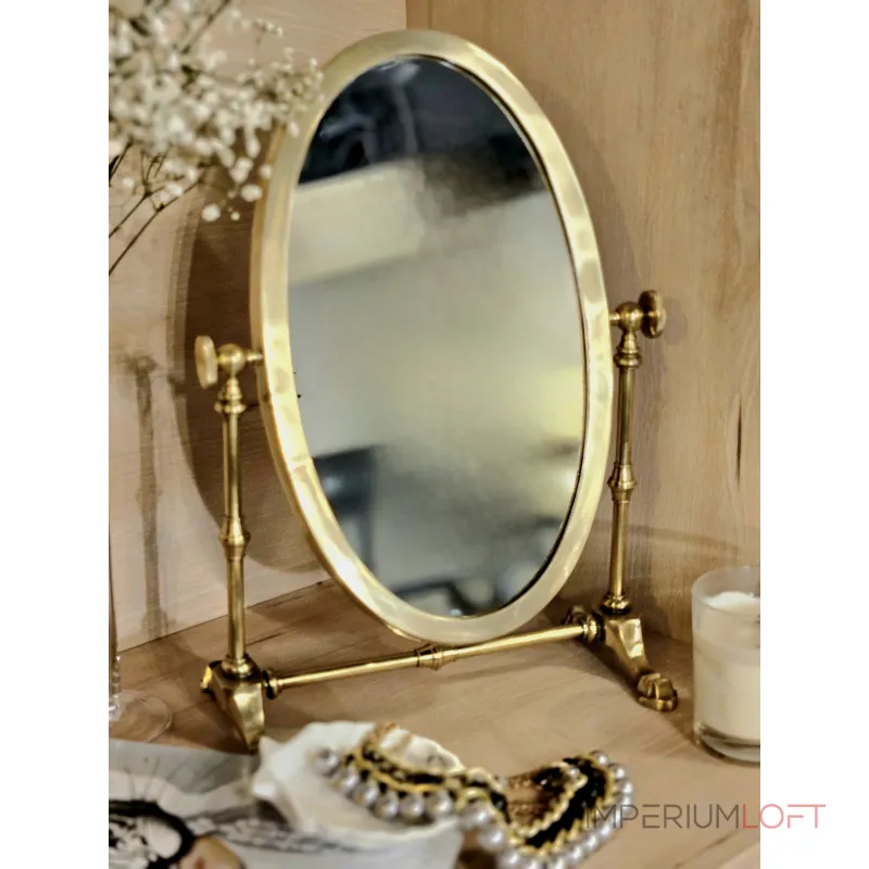 Зеркало настольное косметическое овальное Covali SH-6188G от ImperiumLoft Зеркало настольное косметическое овальное Covali SH-6188G от ImperiumLoft