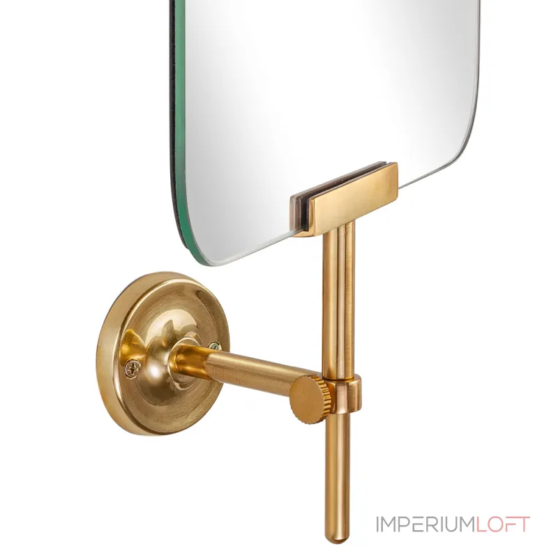 Настенное поворотное зеркало большое, цвет латунь Covali SH-7042G