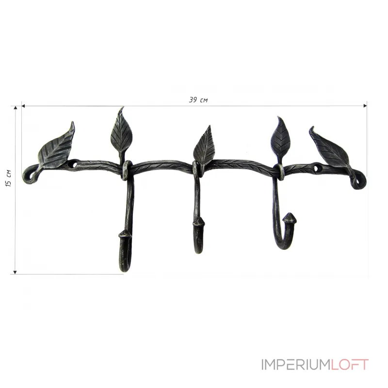 Вешалка с листочком 3 крючка Covali HC-397 от ImperiumLoft Вешалка с листочком 3 крючка Covali HC-397 от ImperiumLoft