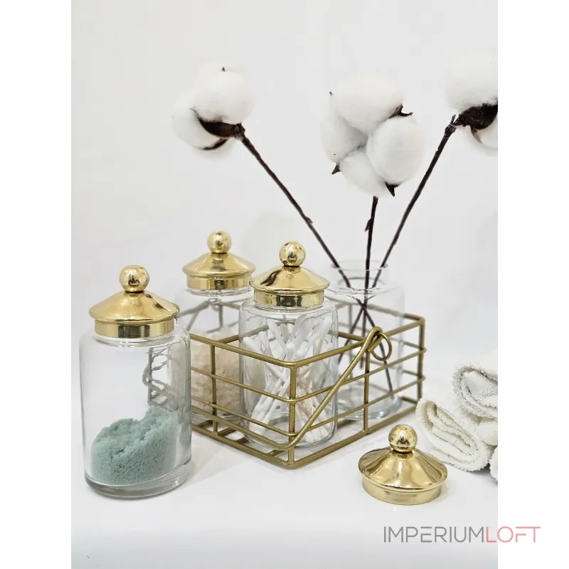 Набор стеклянных баночек 4 шт. Covali SH-8627G от ImperiumLoft