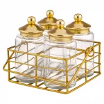 Набор стеклянных баночек 4 шт. Covali SH-8627G от ImperiumLoft