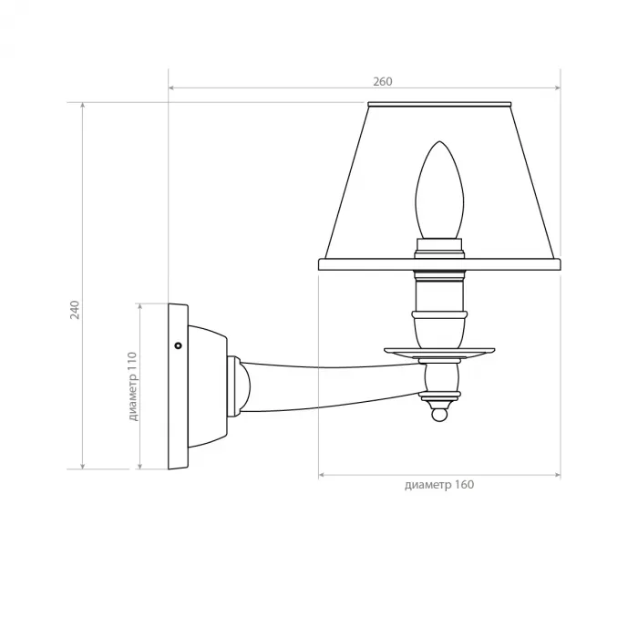 Настенный светильник Covali WL-51570 от ImperiumLoft
