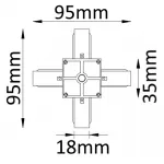 Соединитель X-образный (однофазный) Crystal Lux CLT 0.211 04 WH от ImperiumLoft