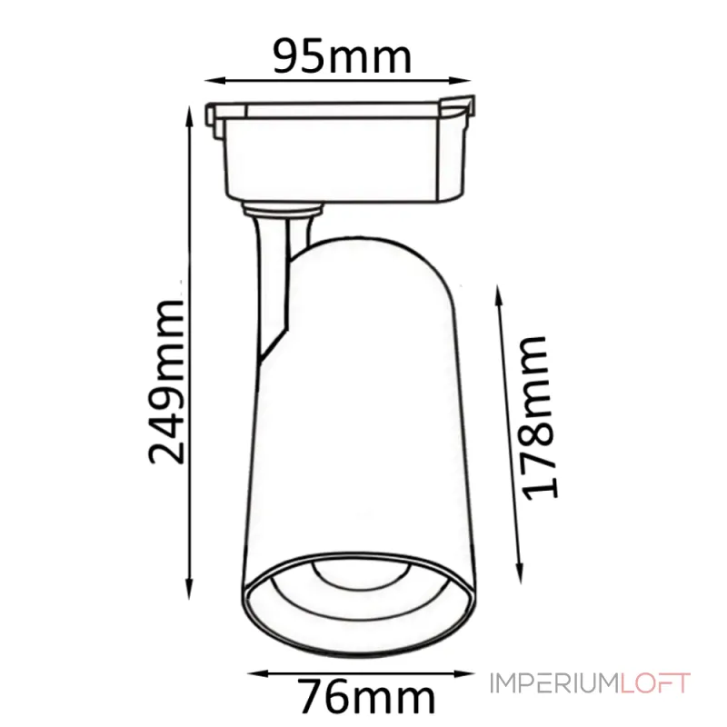 Cветильник трековый однофазный Crystal Lux CLT 0.31 006 30W WH Cветильник трековый однофазный Crystal Lux CLT 0.31 006 30W WH