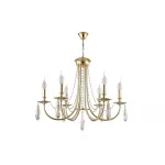 Подвесная люстра Crystal Lux VICTORIA SP6 GOLD/AMBER