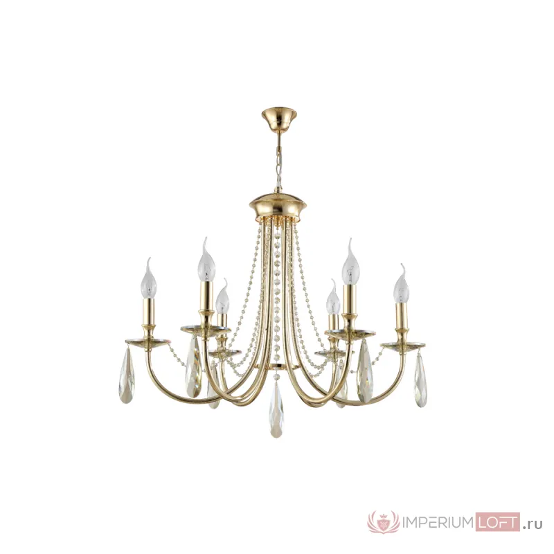 CRYSTAL LUX Люстра Crystal Lux VICTORIA SP6 GOLD/AMBER от ImperiumLoft