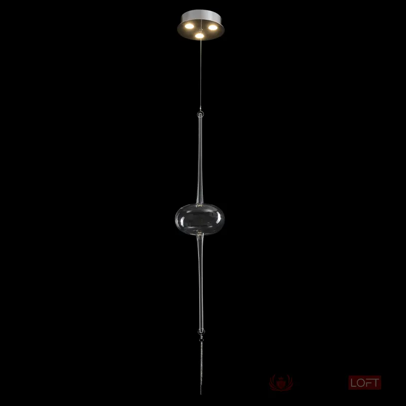 Светильник подвесной Crystal Lux GLASS SP3W LED CHROME от ImperiumLoft