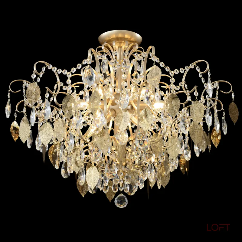 Светильник потолочный Crystal Lux ESMIRALDA PL9 GOLD 0523/109 Светильник потолочный Crystal Lux ESMIRALDA PL9 GOLD 0523/109