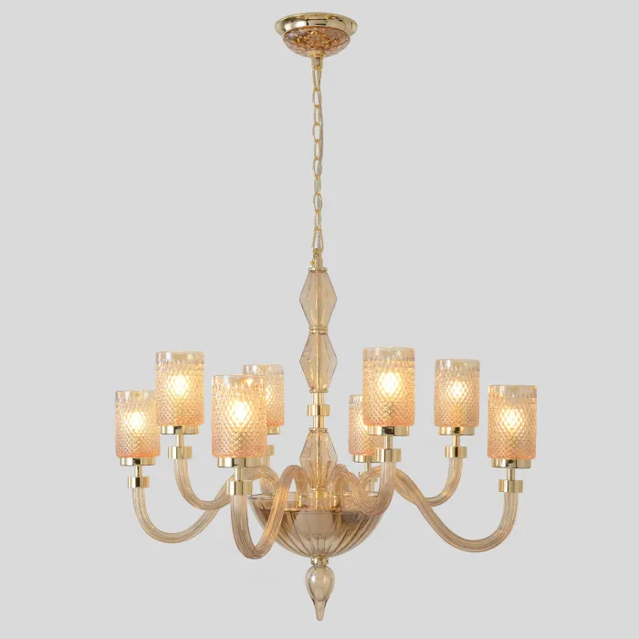 Люстра Crystal Lux SILVESTRO SP8 AMBER от ImperiumLoft