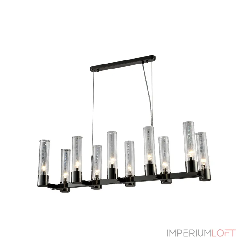 Подвесная люстра Crystal L ux OTONO SP10 L980 BLACK CHROMIUM/TRANSPARENTE