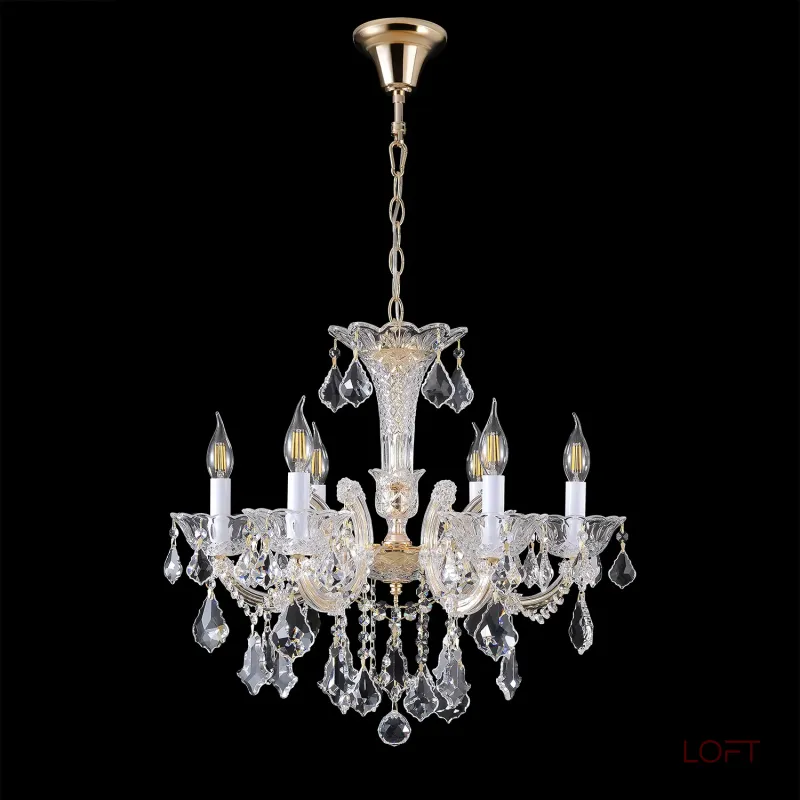 Подвесная люстра Crystal Lux CRISTELLE SP6 GOLD