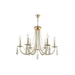 Подвесная люстра Crystal Lux VICTORIA SP6 GOLD/AMBER