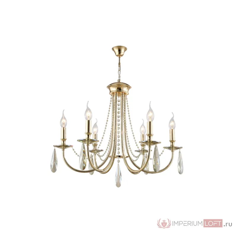 CRYSTAL LUX Люстра Crystal Lux VICTORIA SP6 GOLD/AMBER от ImperiumLoft