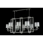 Подвесная люстра Crystal Lux NICOLAS SP8 L1000 NICKEL/WHITE