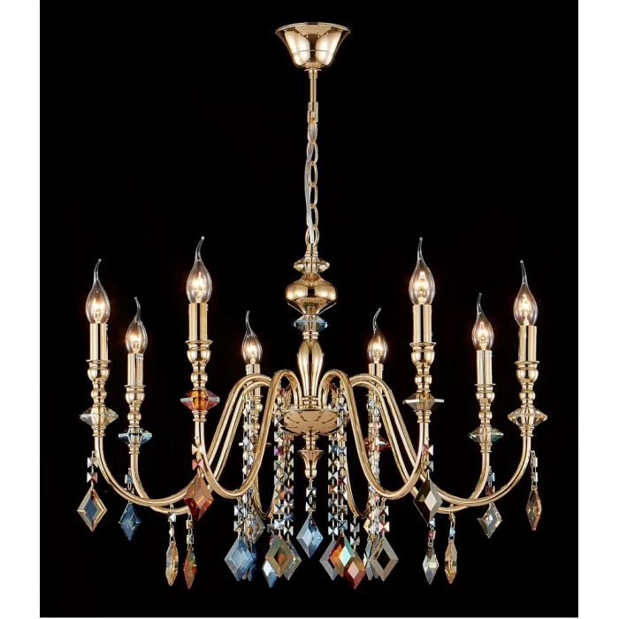 Люстра Crystal Lux MERCEDES SP8 GOLD/COLOR от ImperiumLoft
