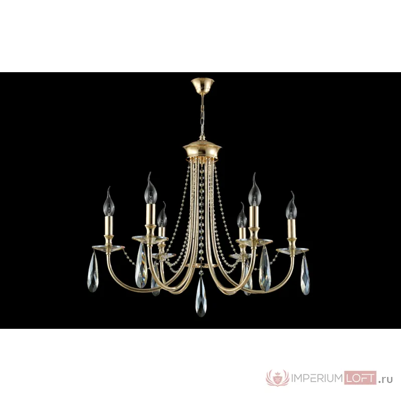 CRYSTAL LUX Люстра Crystal Lux VICTORIA SP6 GOLD/AMBER от ImperiumLoft