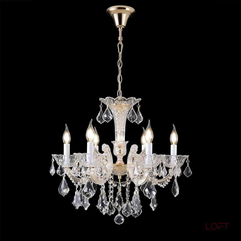 Подвесная люстра Crystal Lux CRISTELLE SP6 GOLD