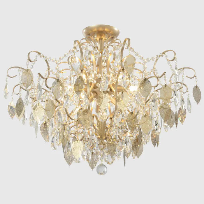 Светильник потолочный Crystal Lux ESMIRALDA PL9 GOLD 0523/109 от ImperiumLoft