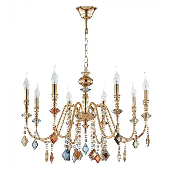 Люстра Crystal Lux MERCEDES SP8 GOLD/COLOR от ImperiumLoft